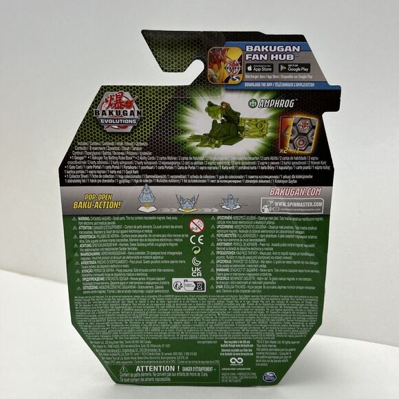 Bakugan Evolutions Geogan Amphrog Baku-Action Figure with Cards by Spin Master - Picture 6 of 9